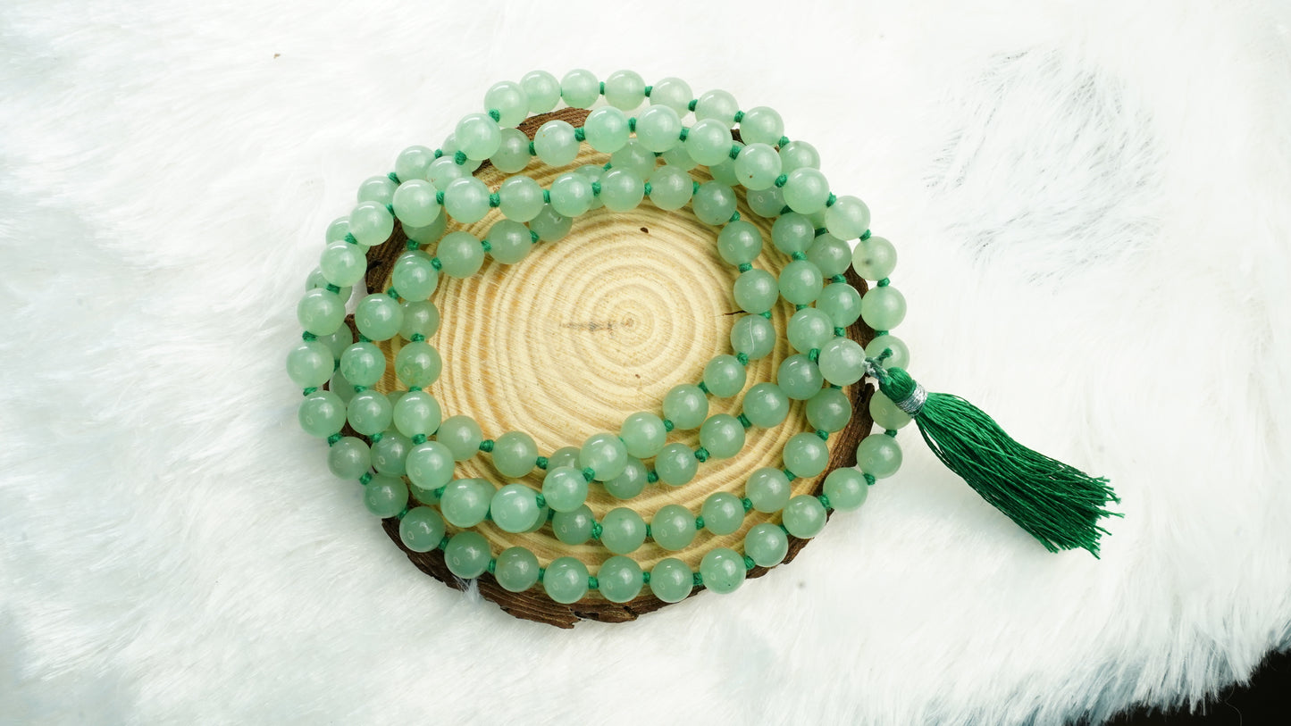 Green Aventurine Jap Mala – The Mala of Abundance, Growth & Good Luck