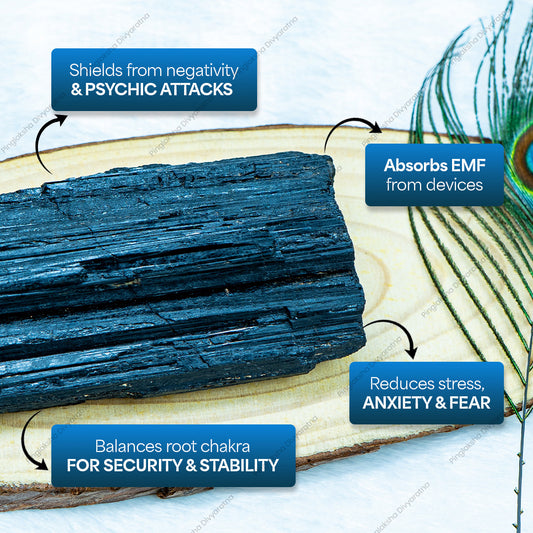 Black Tourmaline Natural - 500 gm