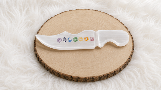 Selenite Chakra Energy Wand – For Aura Cleansing & Protection