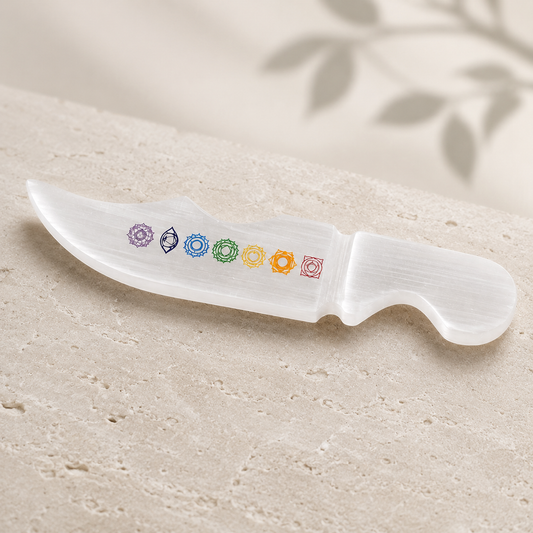 Selenite Chakra Energy Wand – For Aura Cleansing & Protection