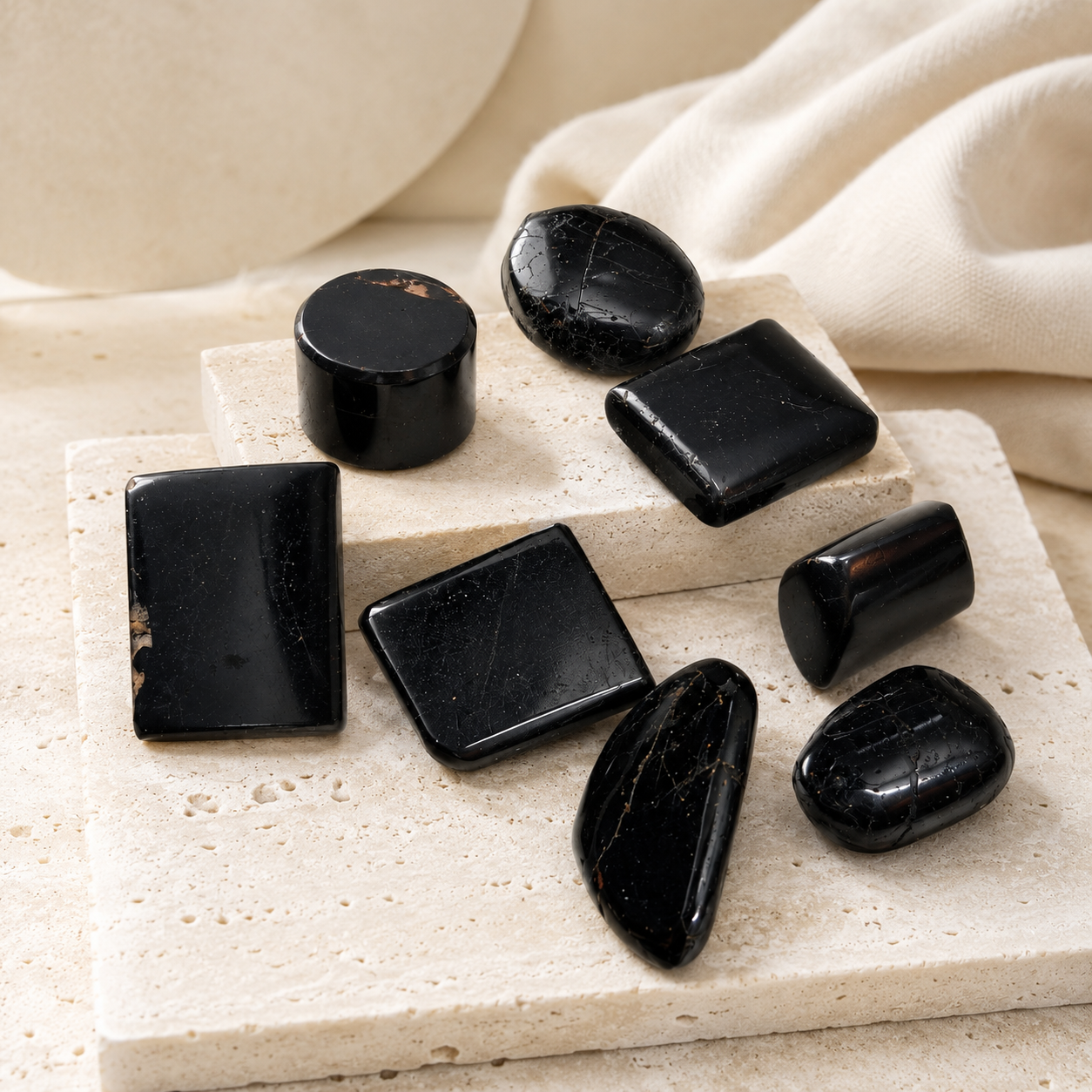 Black Tourmaline Tumble - 100gm