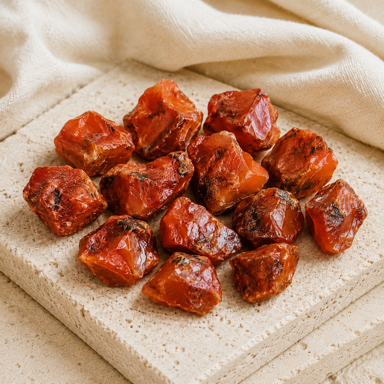 Carnelian Natural Crystal - 100 gm