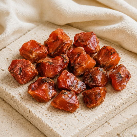 Carnelian Natural Crystal - 100 gm