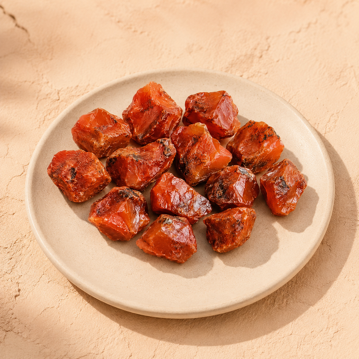 Carnelian Natural Crystal - 100 gm