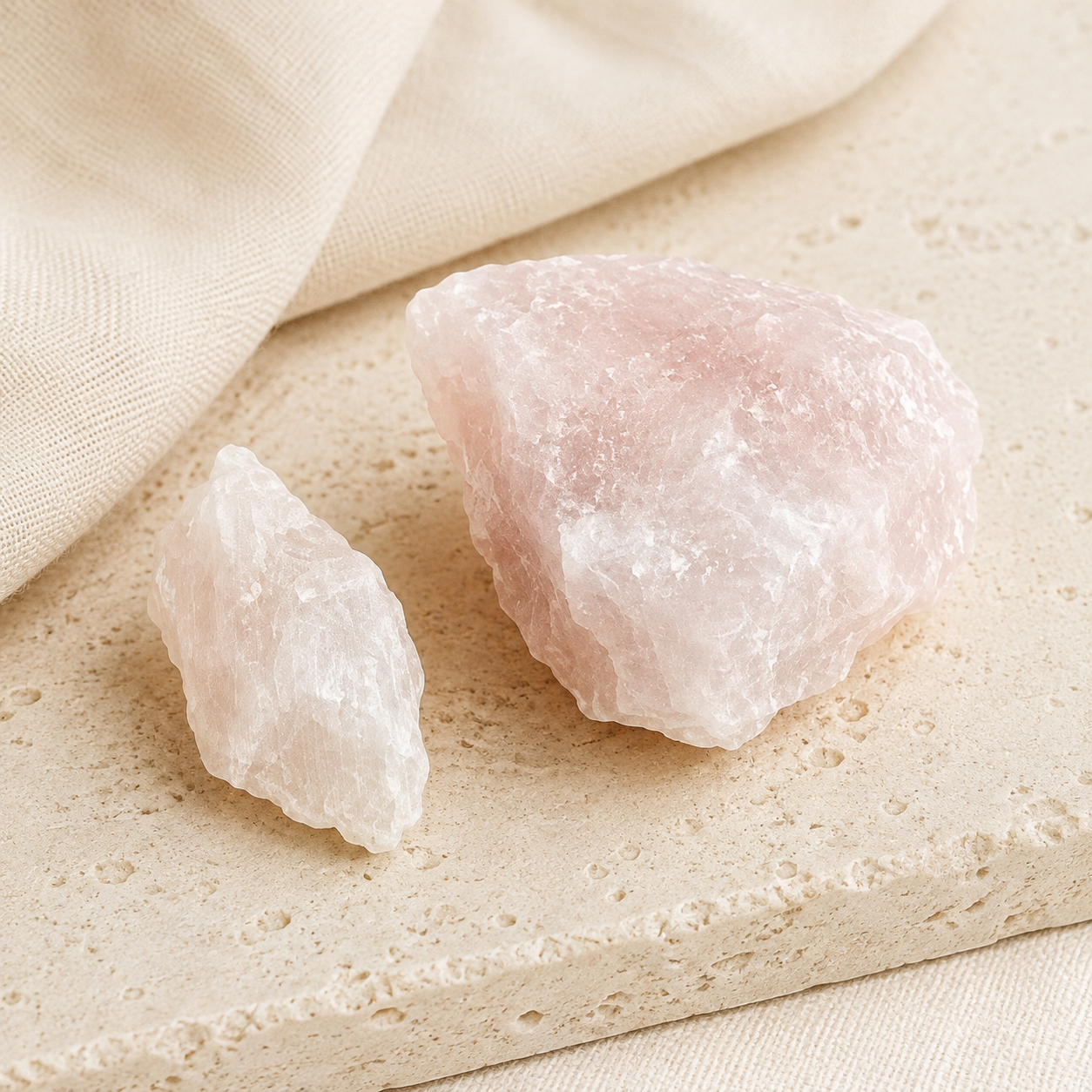 Natural Rose Quartz Stone - 100 gm