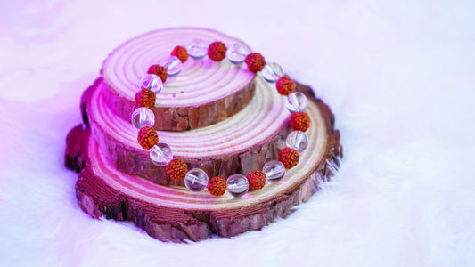 Rudraksha with Clear Quartz