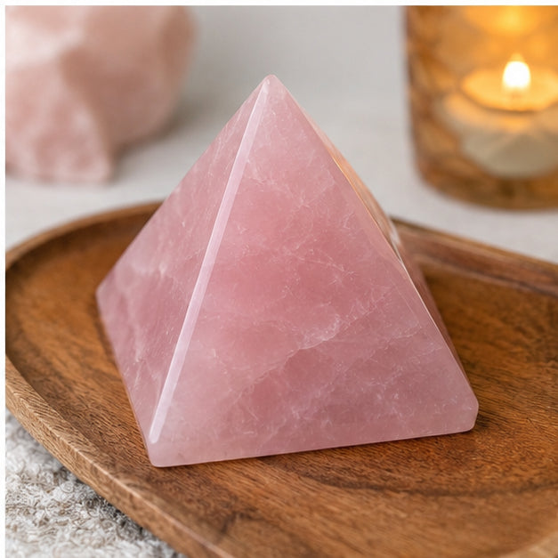 Rose quartz  pyramid