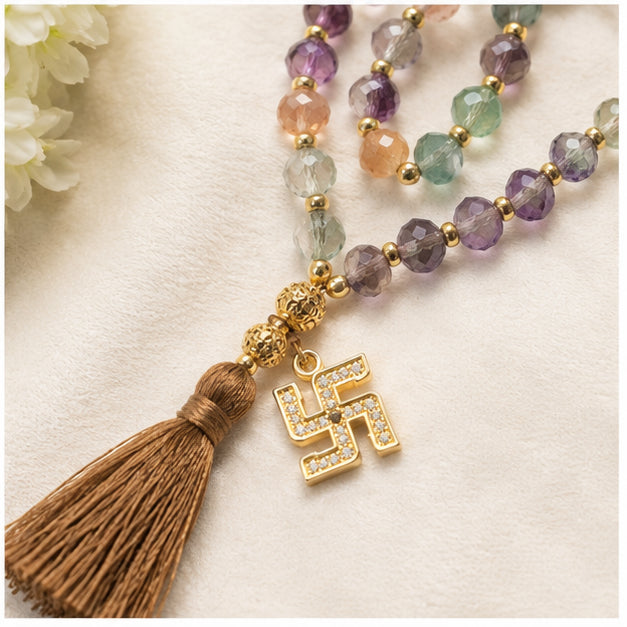 Faceted Swatik Mala
